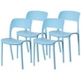 thumbnail image 1 of Modern Plastic Outdoor Dining Chair with Open Curved Back, 1 of 7