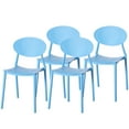 thumbnail image 1 of Modern Plastic Outdoor Dining Chair with Open Oval Back Design, 1 of 7