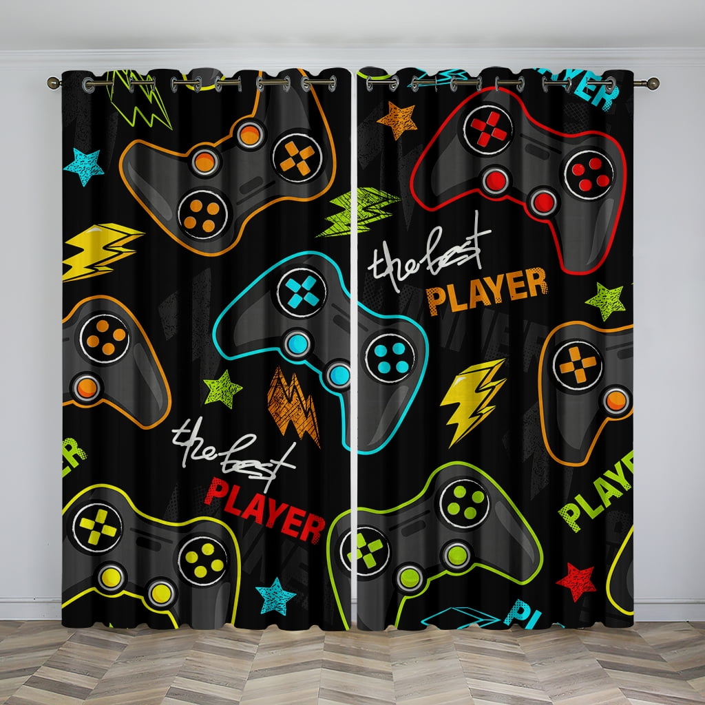 Modern Play Game Controller Gamepad Boy Cool Window Curtains Drapes for ...