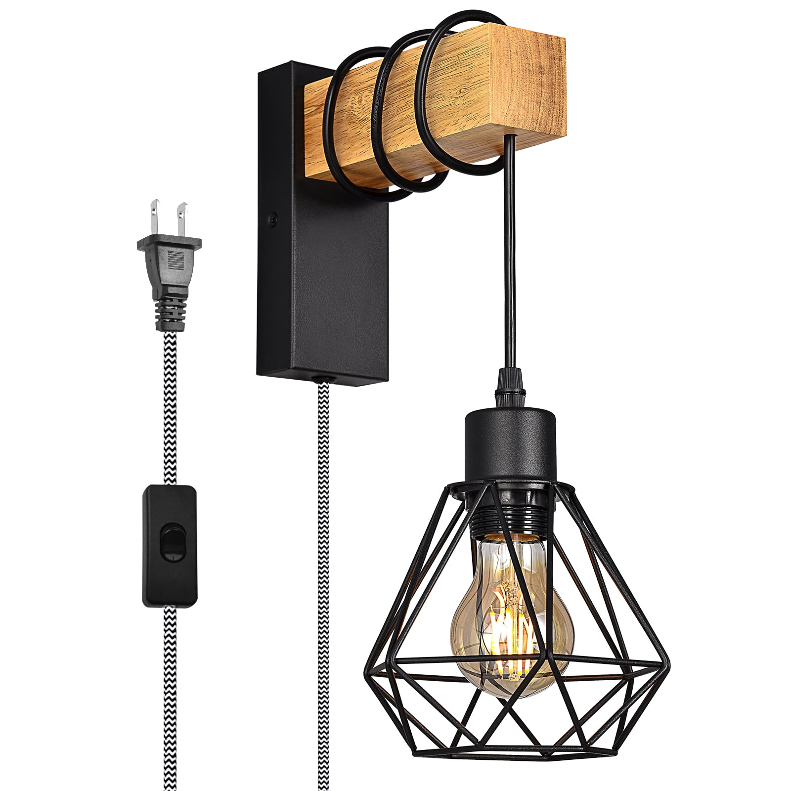 Lampada da esterno rotonda (bulleye), nera E27 - Wood, Tools & Deco