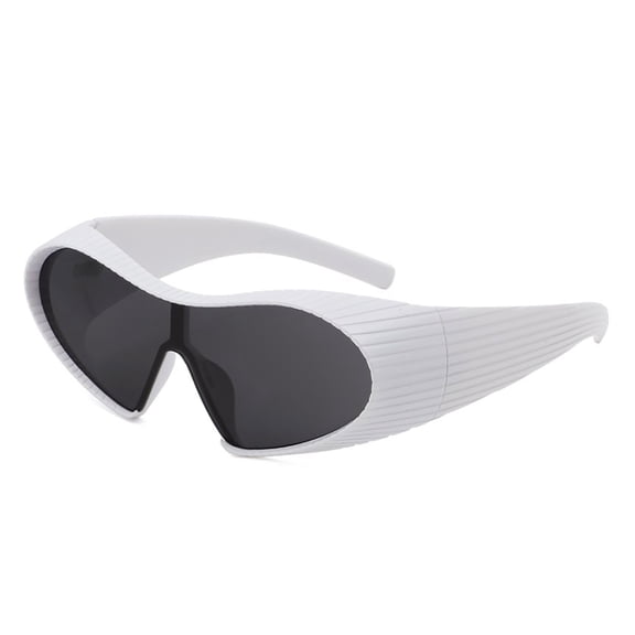 Modern Polarized Unisex Sunglasses | Sleek Silver Metal Frame with Dark Lenses | Ideal for Fashionable Street & Casual Looks - HS1308-C6