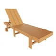thumbnail image 1 of Modern Poly Reclining Chaise Lounge With Wheels, Teak, 1 of 12