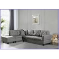 thumbnail image 1 of Modern Polyester Fabric Left Chaise Sofa Set with Storage Ottoman & Cup Holder for Living Room, 1 of 7