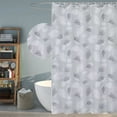 thumbnail image 1 of Modern Polyester Shower Curtain Set with Hooks, Water Repellent Fabric, 70x39 Inches, White or Gray for Bathroom Decor, 1 of 6