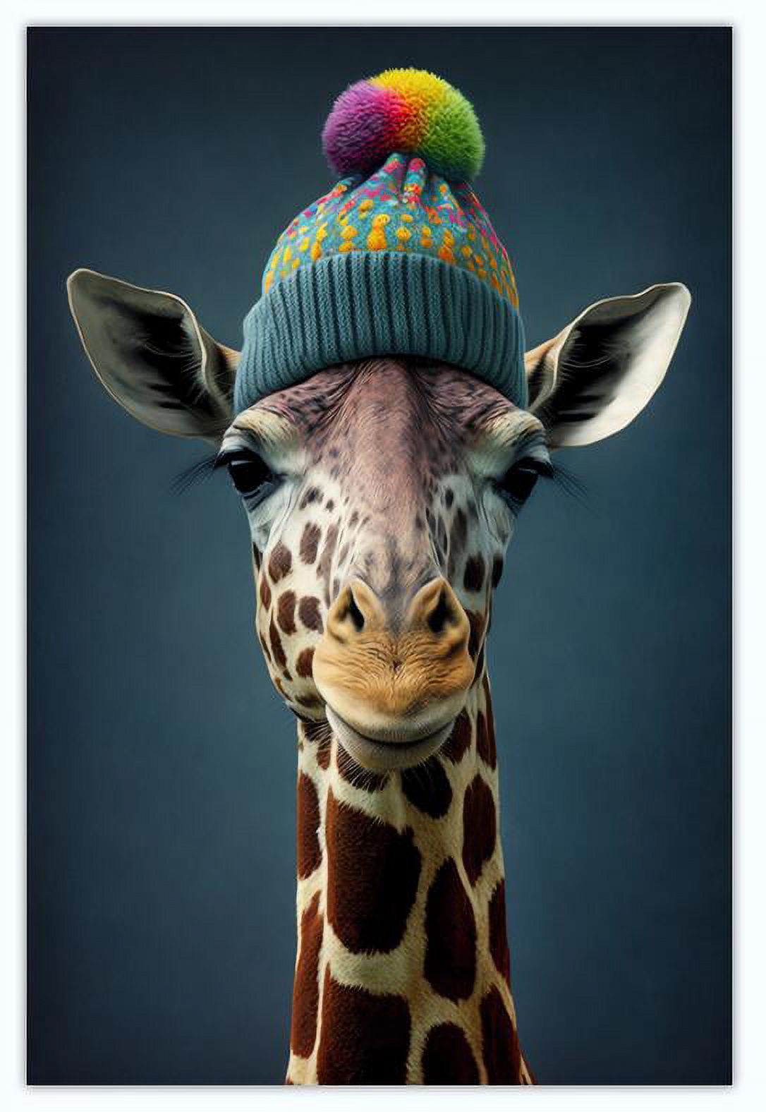 Modern Pop Art Giraffe Portraits Poster Prints on Canvas Wall Art