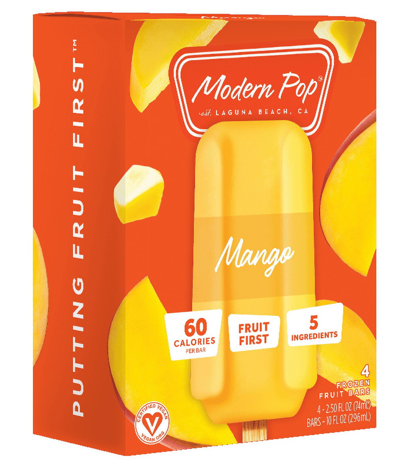Modern Pop Mango Frozen Fruit Bars, 4ct.