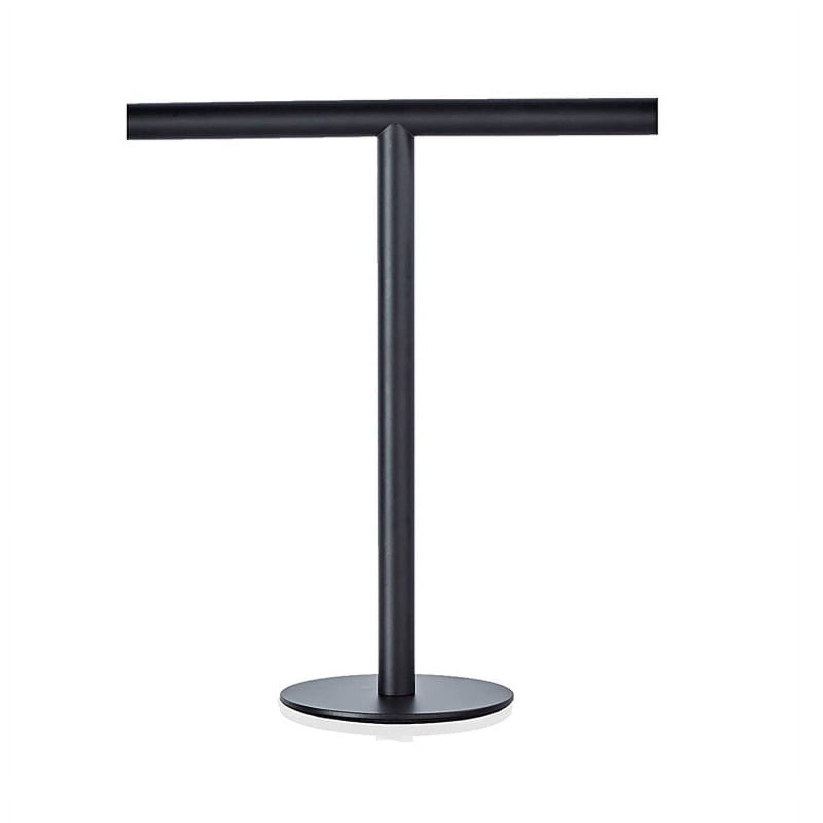 Modern 18 Inch Freestanding Towel Rack With Marble Base – Sleek Black Metal Holder For Bathroom Or Kitchen
