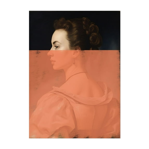 Modern Portrait of Woman No.2 - Photography Victorian Vintage Fashion Art Deco Minimalist Unframed Wall Art Print 8 x 12 inches