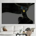 thumbnail image 1 of Modern Poster, Gold Canvas Art, Shimmery Canvas Art, Black Woman With Golden Lips, African Woman Wall Art, Black Woman Art Canvas, Canvas Wall Decor - Gold Framed, 1 of 9