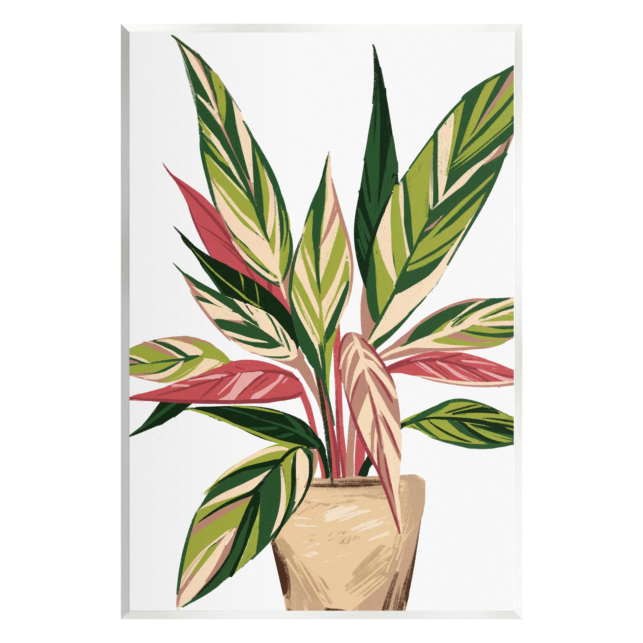 Modern Potted Plant Leaves Botanical & Floral Graphic Art Unframed Art Print Wall Art