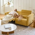 thumbnail image 1 of Modern Power Recliner Sofa with Adjustable Headrest and USB, Lumbar Support, Mustard, 1 of 10
