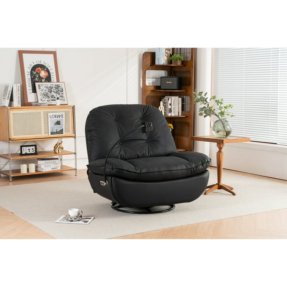 Modern Power Recliner Swivel Glider with Bluetooth Music Player, USB Charger, and Multiple Functions