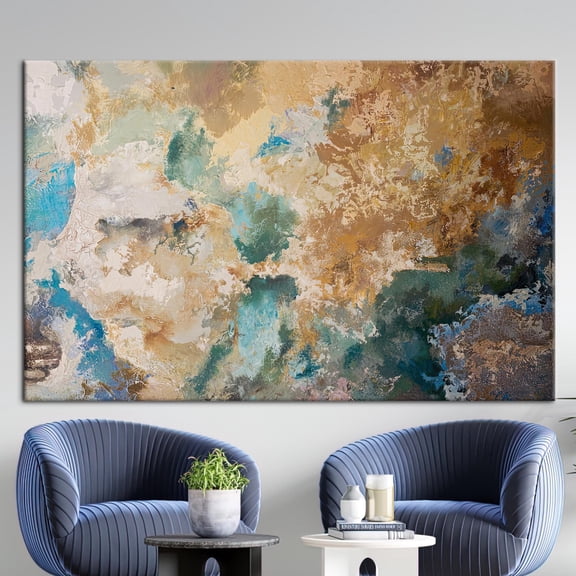 Modern Printed, Brown Tones Canvas, Brown Wall Decor, Earth Tone Printed Canvas, Modern Abstract Canvas Art, Earth Tones Canvas, Canvas Wall Decor - Rolled Canvas