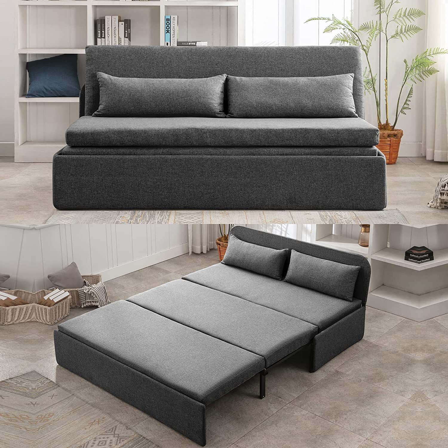 Modern Pull Out Sofa Bed,Convertible Sleeper Sofa,Twin/Queen Size Sofa