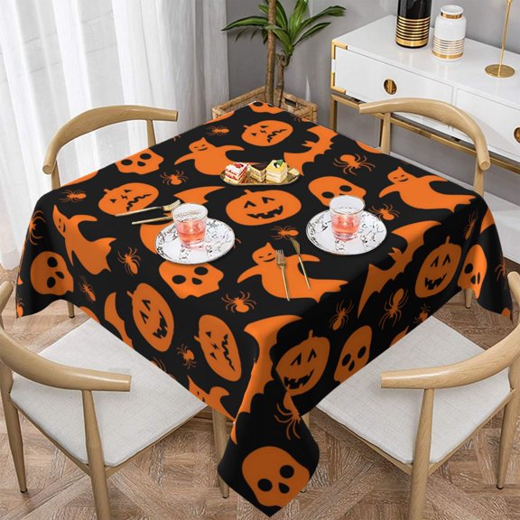 Modern Pumpkin Tablecloth Modern Pumpkin Graphic Table Cover For Living Room Dining Retro Protection Table Cover Tablecloths