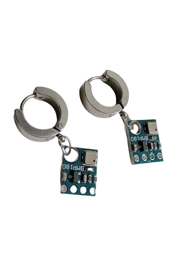 Modern Punk Alien Circuit Earrings Perfect Accessory Statement Earring for Music Festival and Science Fiction Event