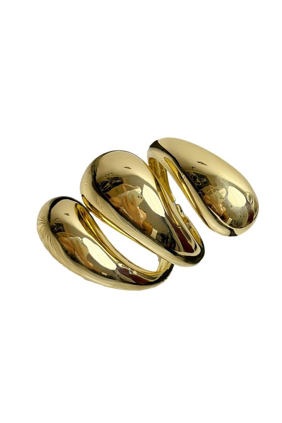 Modern Punk Bracelet Metal Bangles Geometric Arm Bracelet Wide Wrist Jewelry Alloy Texture Present for Women and Girls