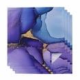 thumbnail image 1 of Modern Purple Blue Cloth Napkins, Abstract Art Gradient Gold Foil Line Washable and Reusable Dinner Napkins Set of 4, Table Napkin for Kitchen Party Birthday Wedding Hotel Housewarming 20"x20", 1 of 8