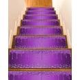 thumbnail image 1 of Modern Purple Stair Treads for Wooden Steps Indoor Runner Rug Carpet, Abstract Diamond Luxury Gradient 4 Pieces Peel and Stick Staircase Step Treads Covers Washable Throw Door Mats, 30"x8", 1 of 6