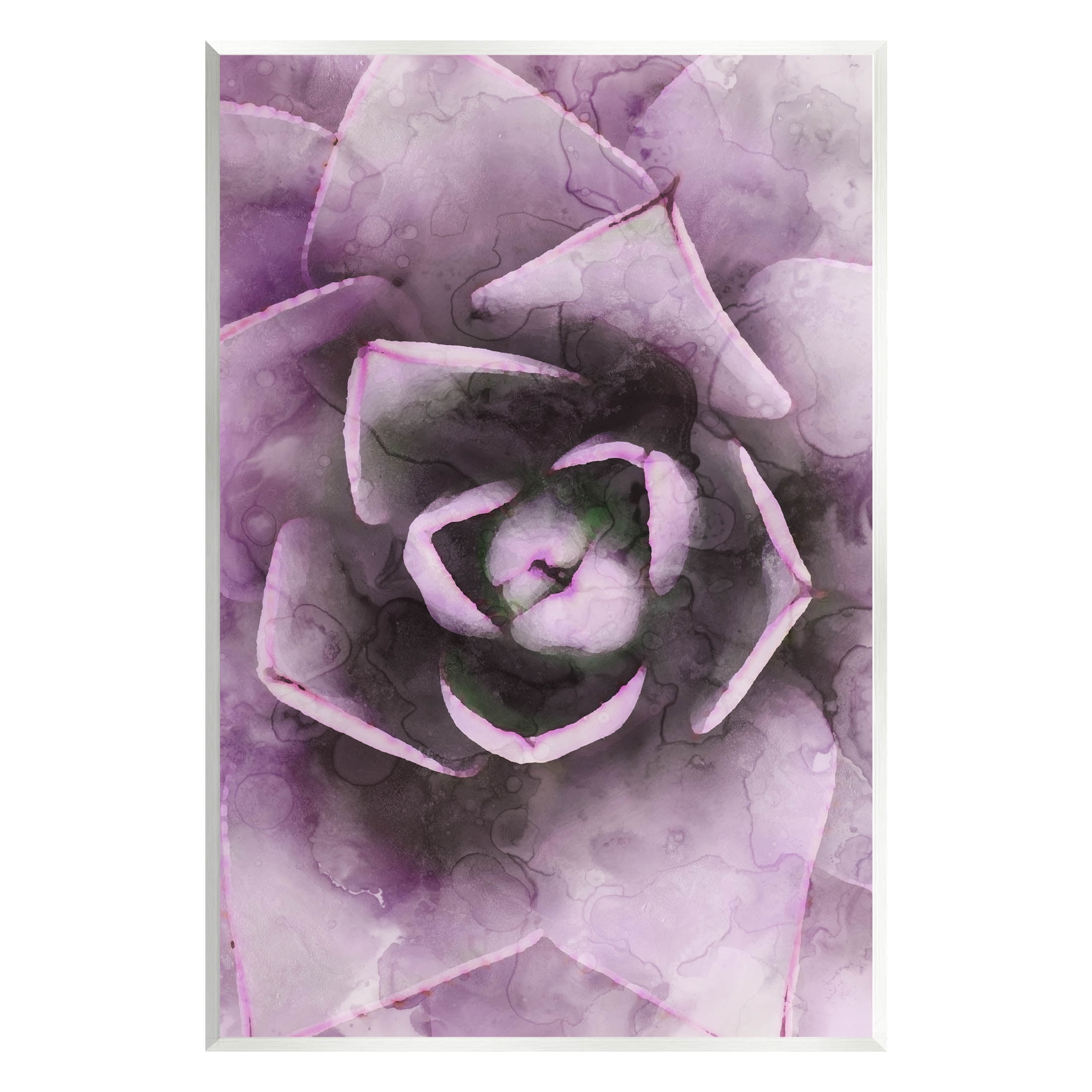 Modern Purple Succulent Leaves Botanical & Floral Graphic Art Unframed Art Print Wall Art