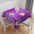 thumbnail image 1 of Modern Purple Table Cloth Waterproof Tablecloths, Abstract Diamond Luxury Gradient Tablecloth Dining Table Cover for Kitchen Party Tabletop Outdoor, Square Tablecloth 60x60 Inch, 1 of 9