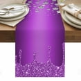 thumbnail image 1 of Modern Purple Table Runner - 36 Inch Long, Kitchen Dining Table Runner Dresser Scarves, Abstract Diamond Luxury Gradient Farmhouse Decor for Coffee Tables Wedding Party Banquet, 1 of 8