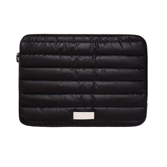 Modern Quilted Laptop Sleeve 13 14 Inch with Smooth Zippered Computer Storage Case for Business and Student Use