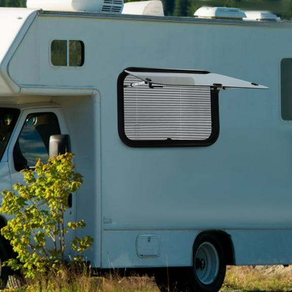 Modern RV Window, Rounded And Smooth Edges RV Exit Window, RV Push Out Window With Interior Lockable Handle