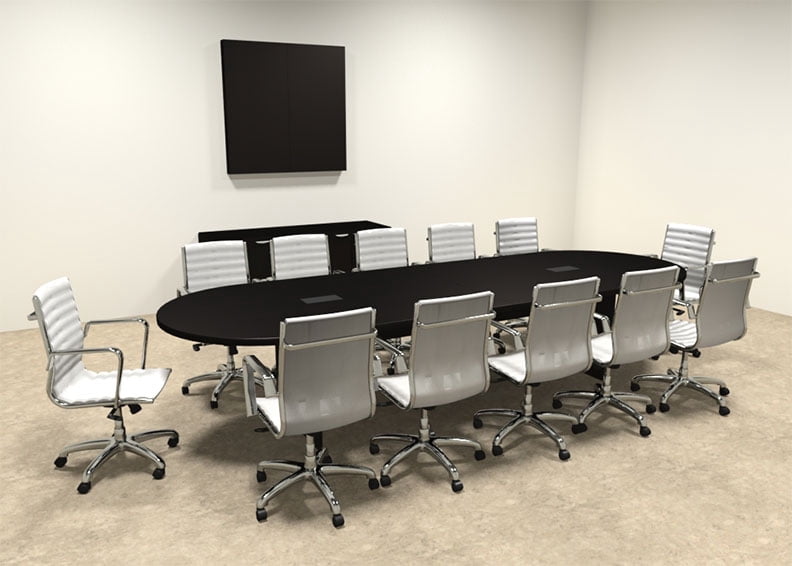 Modern Racetrack 12' Feet Conference Table, #OF-CON-C10 - Walmart.com
