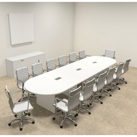 Modern Racetrack 14' Feet Conference Table, #OF-CON-C113