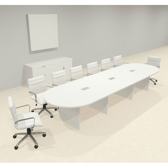 Modern Racetrack 14' Feet Conference Table, #OF-CON-CR17