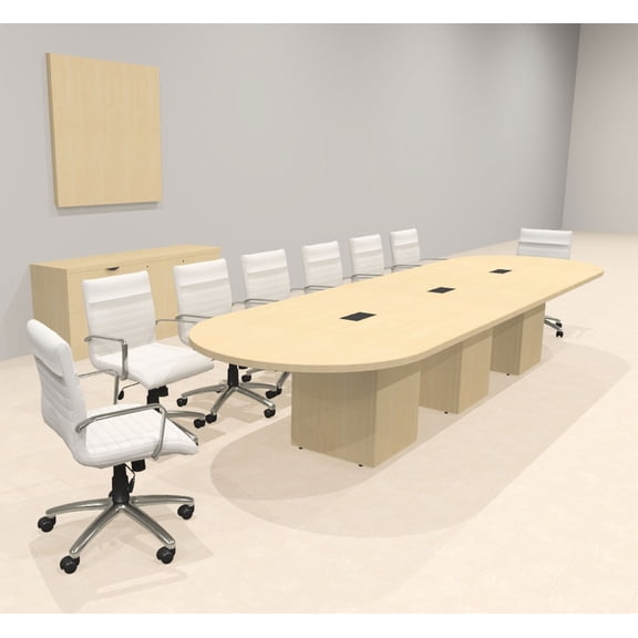 Modern Racetrack 14' Feet Conference Table, #OF-CON-CRQ18