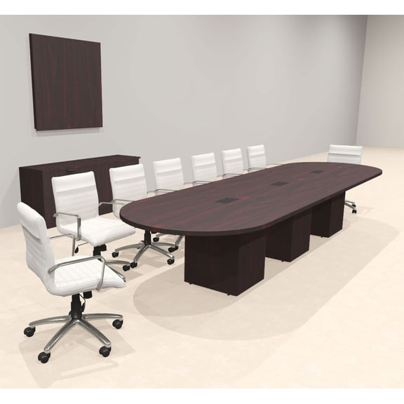 Modern Racetrack 14' Feet Conference Table, #OF-CON-CRQ22