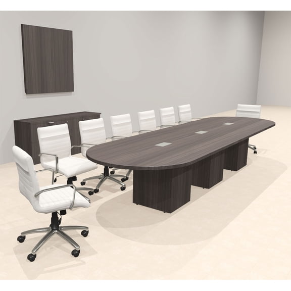 Modern Racetrack 14' Feet Conference Table, #OF-CON-CRQ24