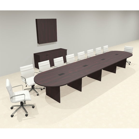 Modern Racetrack 18' Feet Conference Table, #OF-CON-CR38