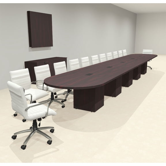 Modern Racetrack 24' Feet Conference Table, #OF-CON-CRQ62