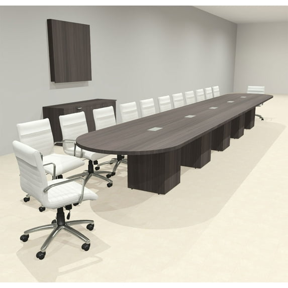 Modern Racetrack 24' Feet Conference Table, #OF-CON-CRQ64