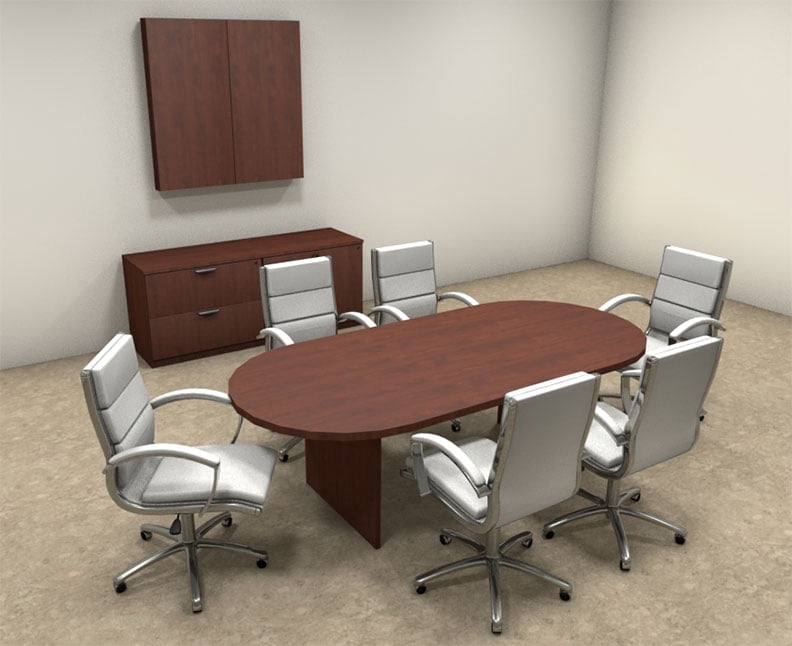 Modern Racetrack 8' Feet Conference Table, #OT-SUL-C6 - Walmart.com