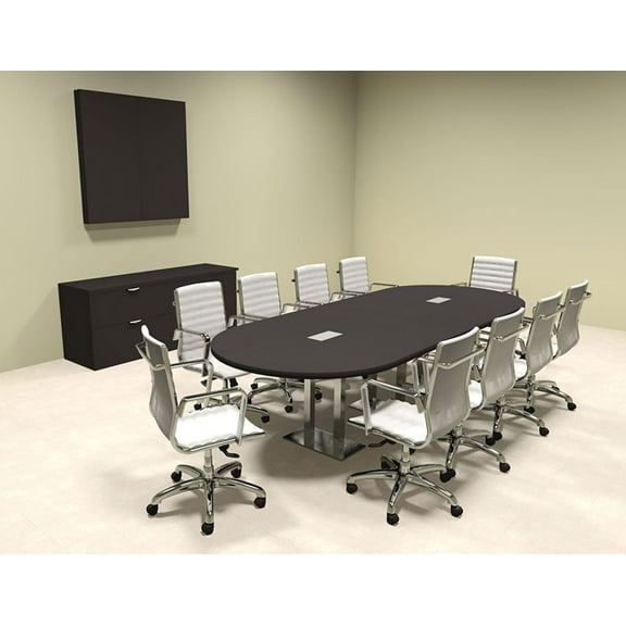 Modern Racetrack Steel Leg 10' Feet Conference Table, #OF-CON-CM3