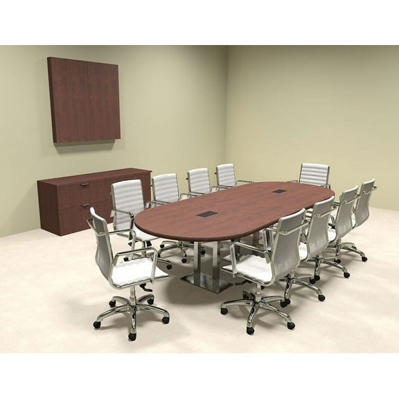 Modern Racetrack Steel Leg 10' Feet Conference Table, #OF-CON-CM6