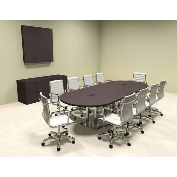 Modern Racetrack Steel Leg 10' Feet Conference Table, #OF-CON-CM7