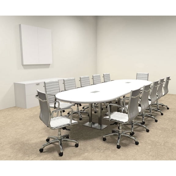 Modern Racetrack Steel Leg 12' Feet Conference Table, #OF-CON-CM8