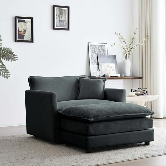Modern Reading Chair With Chenille - Supportive Seating Accent In Gray Comfortable Padding