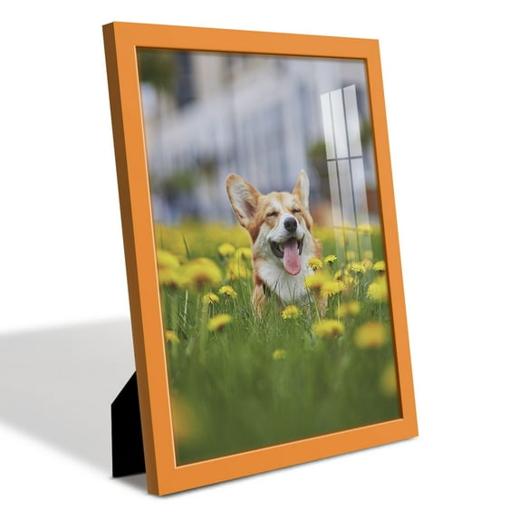 Modern Real Wood 11x14 inch Picture Frame in Orange