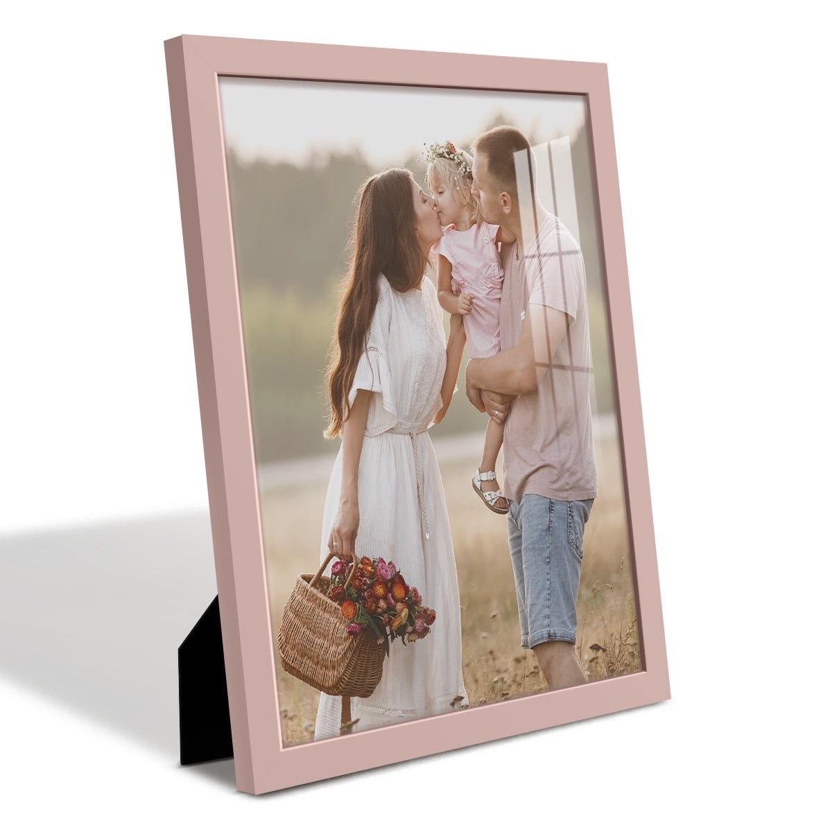 Modern Real Wood 11x14 inch Picture Frame in Pink