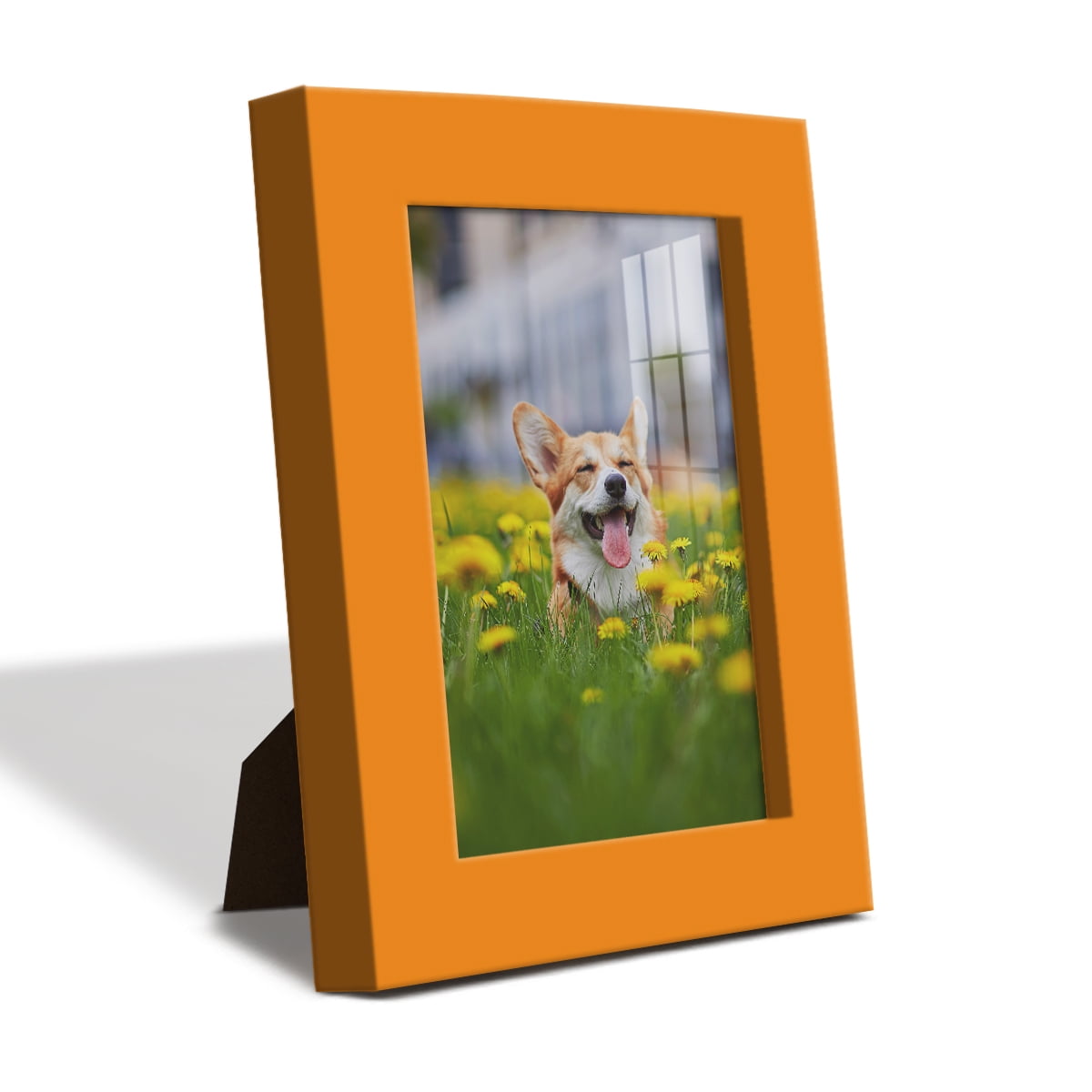 Modern Real Wood 3.5x5 inch Picture Frame in Orange