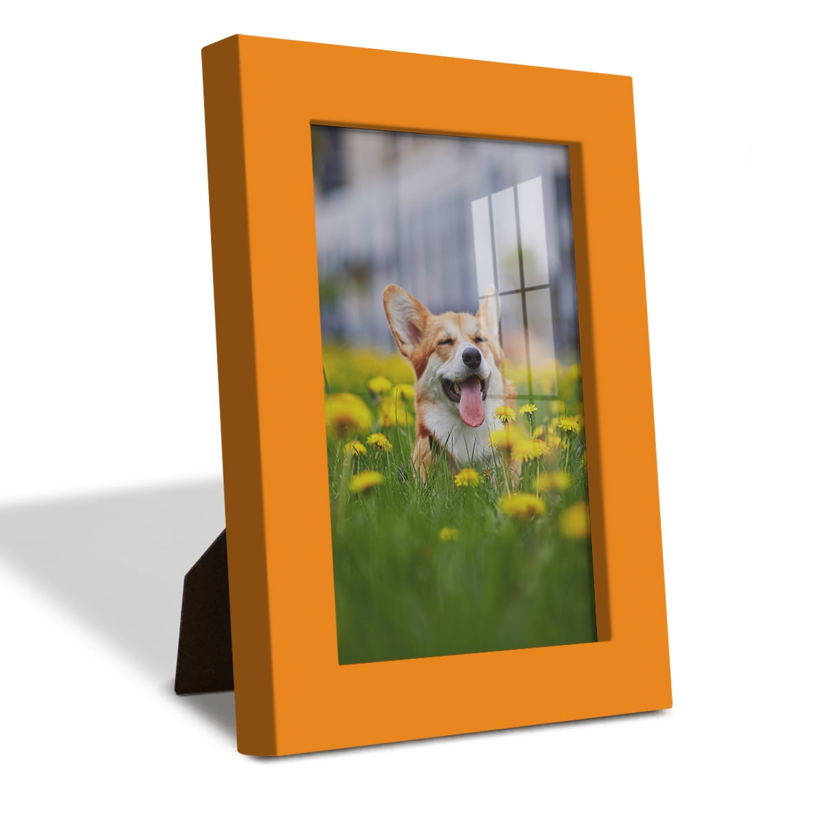 Modern Real Wood 4x6 inch Picture Frame in Orange