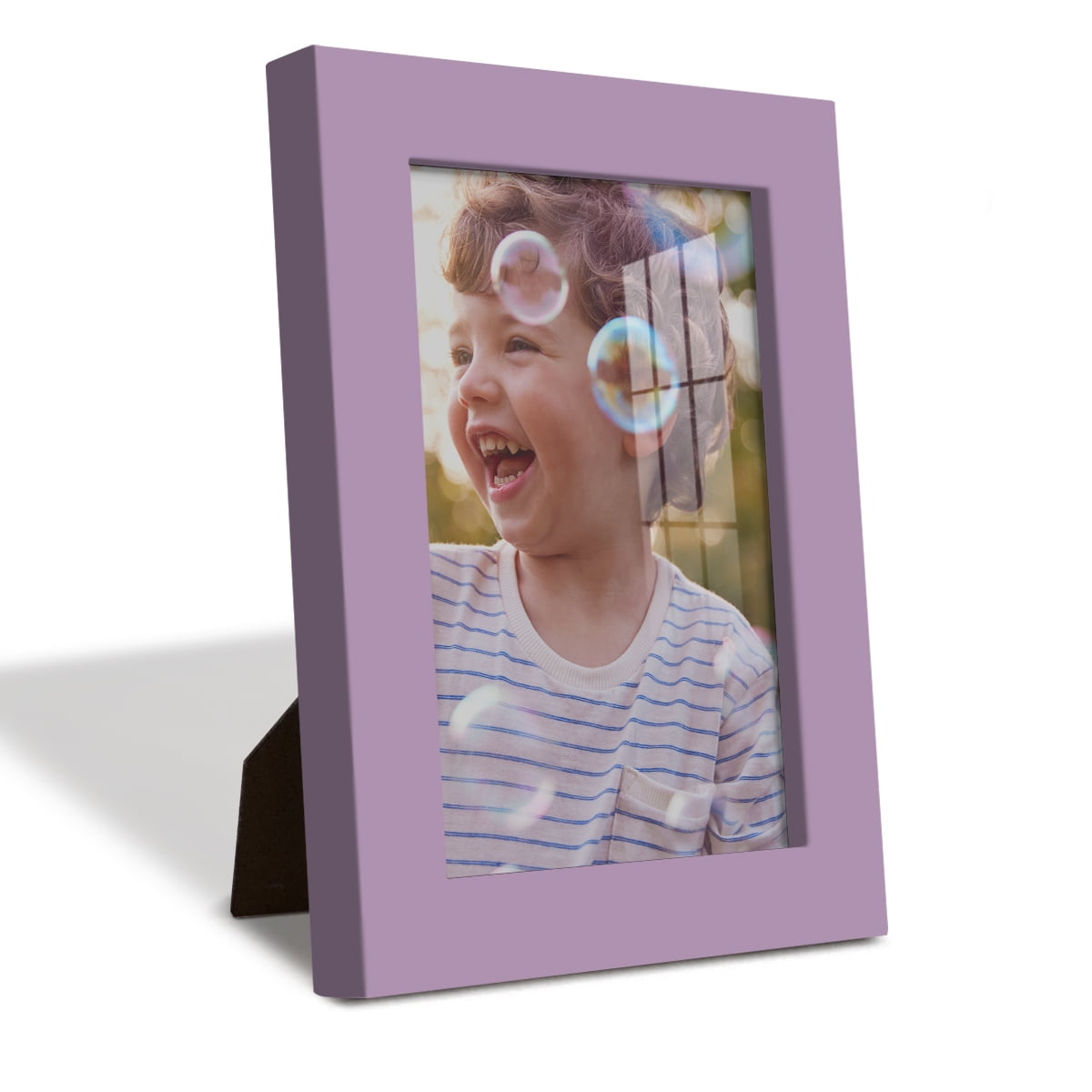 Modern Real Wood 4x6 inch Picture Frame in Violet