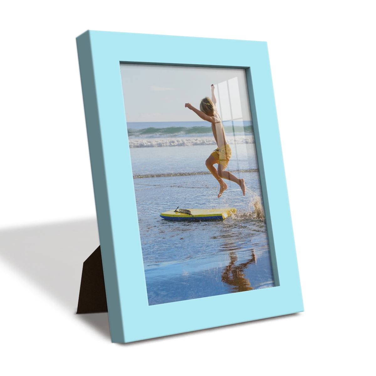 Modern Real Wood 5x7 inch Picture Frame in Blue
