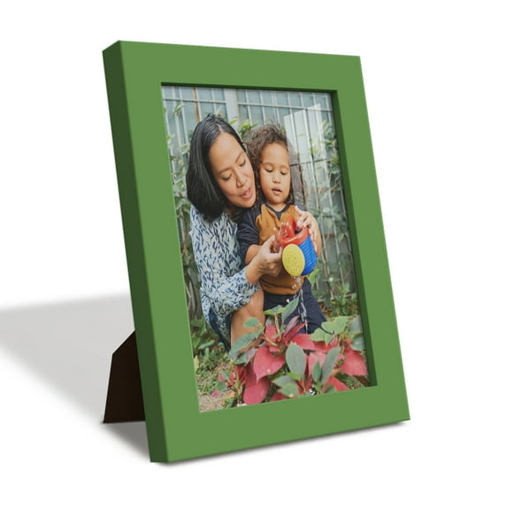 Modern Real Wood 5x7 inch Picture Frame in Green